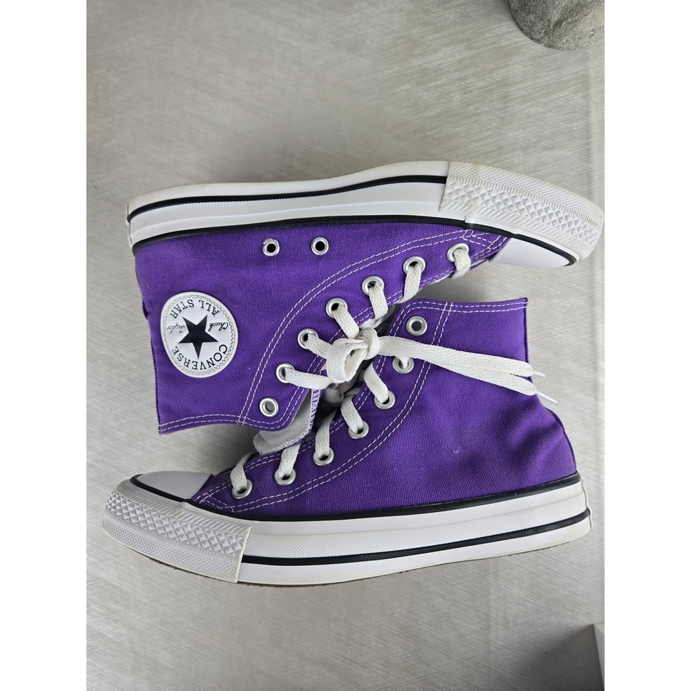 Converse Chuck Taylor All Star Purple High Top Sneakers Womens 7 Mens 5 - Picture 9 of 12